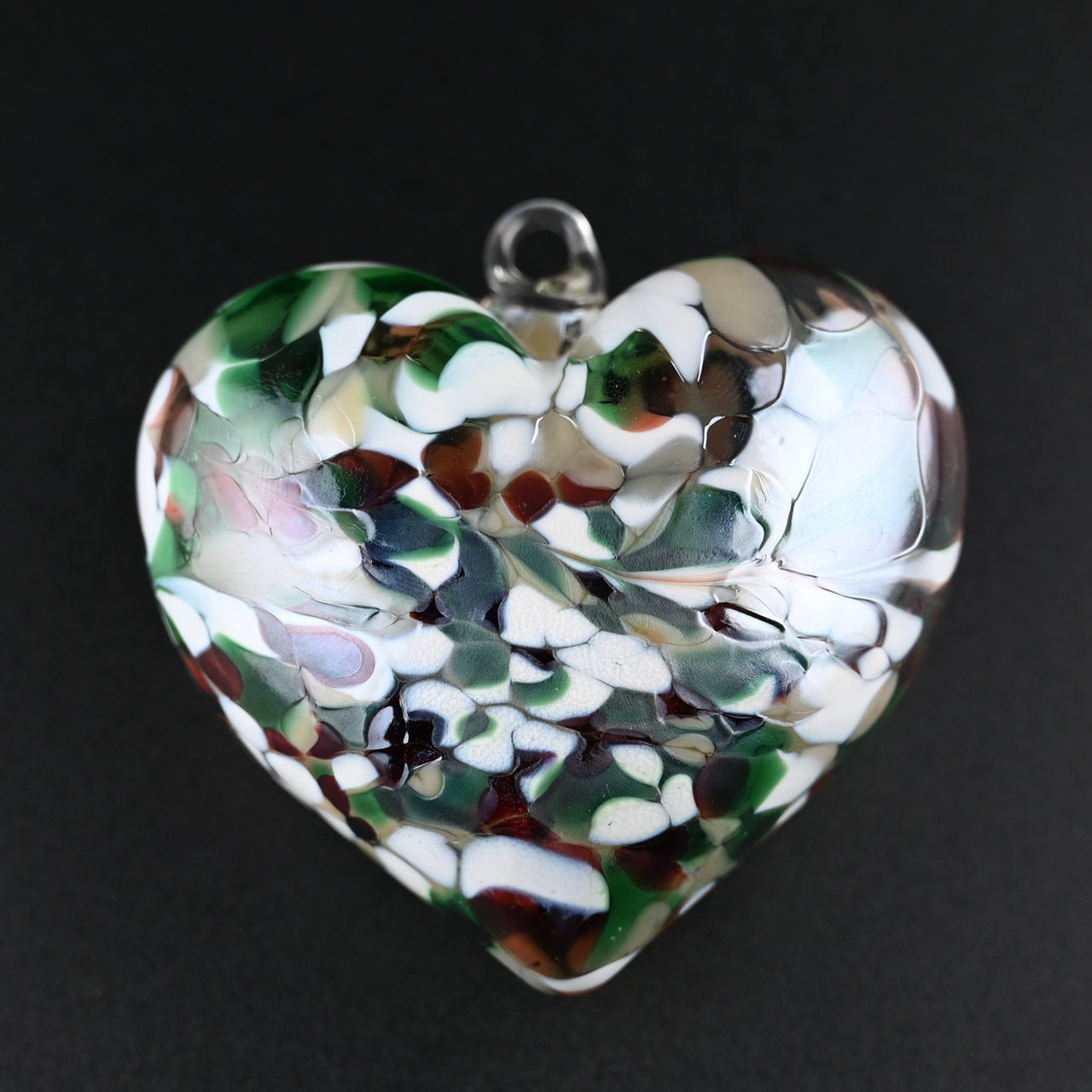 Carpathi Heart Ornament Collection: Hand-Blown Crystal Set of Four