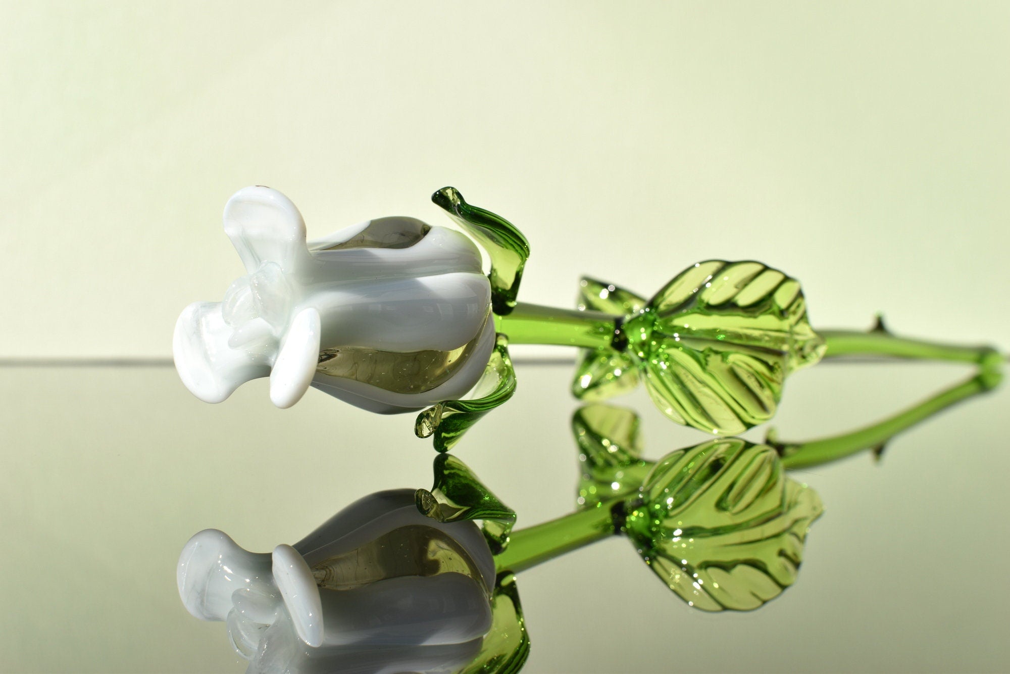 "Isla" Handblown Glass Rose