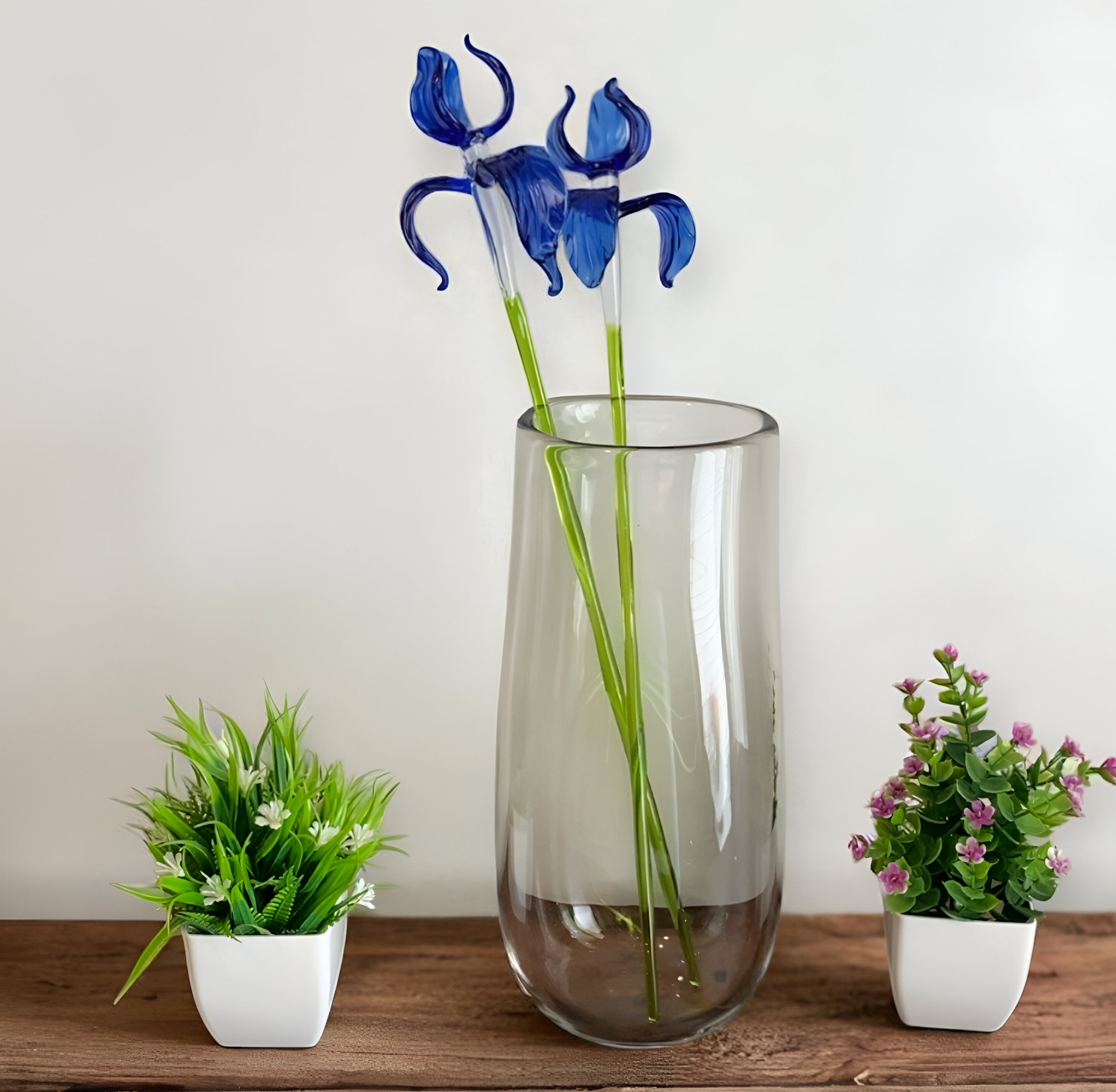 "Serenity" Blue Glass Iris