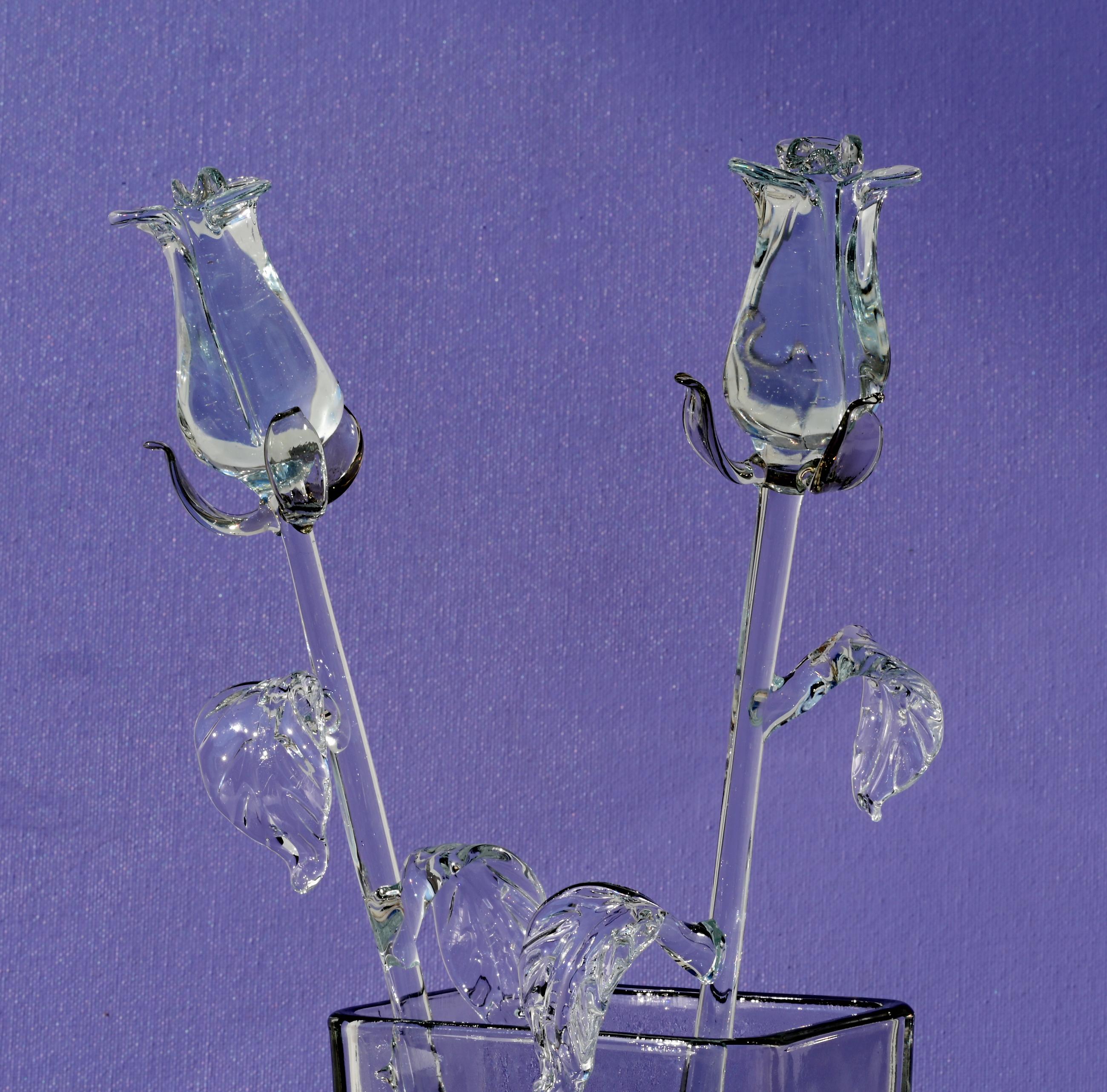 "Vera" Clear Rose Flower