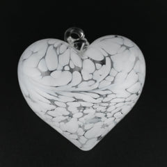 Carpathi Heart Ornament Collection: Hand-Blown Crystal Set of Four
