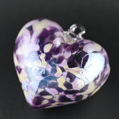 Carpathi Heart Ornament Collection: Hand-Blown Crystal Set of Four