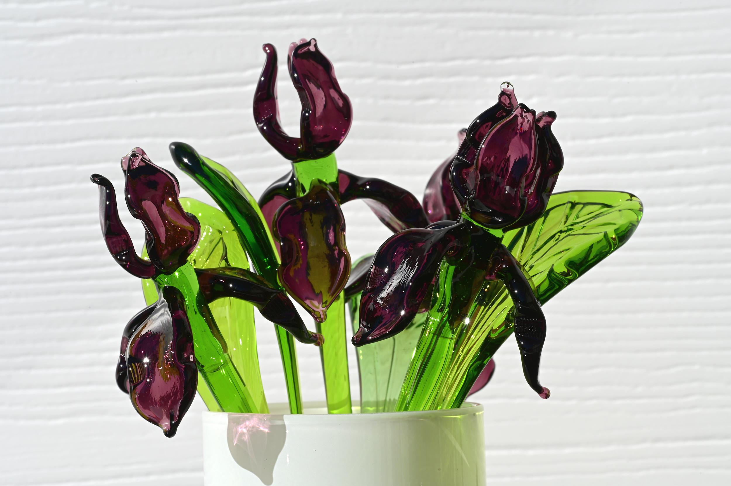 "Seraphina" Purple Glass Iris